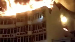 fire on hotel, delhi