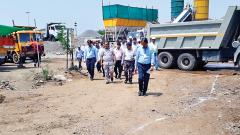 AAI Regional Director of Western Region G Chanderamouli with Pune Airport Director Ajay Kumar at the construction site of the new terminal building AAI Regional Director of Western Region G Chanderamouli with Pune Airport Director Ajay Kumar at the construction site of the new terminal building