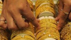 Gold declines on weak global cues, low demand Gold declines on weak global cues, low demand