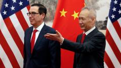 Chinese Vice Premier Liu He (R) shows the way to US Treasury Secretary Steven Mnuchin as they proceed for their meeting at the Diaoyutai State Guesthouse in Beijing, on May 1, 2019. Photo: AFP Chinese Vice Premier Liu He (R) shows the way to US Treasury Secretary Steven Mnuchin as they proceed for their meeting at the Diaoyutai State Guesthouse in Beijing, on May 1, 2019. Photo: AFP