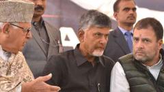 Naidu's daylong fast becomes centre-stage for show of opposition unity Naidu's daylong fast becomes centre-stage for show of opposition unity
