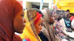 Children take part in a ceremony at Shehu Palace in Maiduguri on May 10, 2019. AFP Photo Children take part in a ceremony at Shehu Palace in Maiduguri on May 10, 2019. AFP Photo