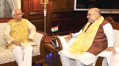 Union Home Minister Amit Shah meets West Bengal Governor Keshari Nath Tripathi, in New Delhi, on June 10, 2019. Twitter Photo/PTI Union Home Minister Amit Shah meets West Bengal Governor Keshari Nath Tripathi, in New Delhi, on June 10, 2019. Twitter Photo/PTI