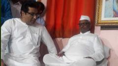 Raj Thackeray, water activist Rajendra Singh meet Hazare Raj Thackeray, water activist Rajendra Singh meet Hazare