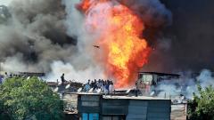 Aid for Patil Estate fire victims Aid for Patil Estate fire victims
