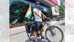 Student cycles across the country to spread water conservation message Student cycles across the country to spread water conservation message