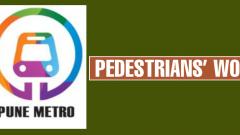 Work of MahaMetro obstructing footpaths Work of MahaMetro obstructing footpaths