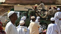 Members of Sudan's security forces patrol as Muslim worshippers attend Eid al-Fitr prayers marking the end of the holy fasting month of Ramadan on June 5, 2019 in Omdurman, just across the Nile from the capital Khartoum. AFP Photo Members of Sudan's security forces patrol as Muslim worshippers attend Eid al-Fitr prayers marking the end of the holy fasting month of Ramadan on June 5, 2019 in Omdurman, just across the Nile from the capital Khartoum. AFP Photo