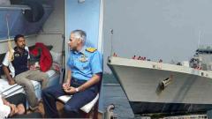 Cdr Abhilash Tomy, KC reaches Visakhapatnam safely Cdr Abhilash Tomy, KC reaches Visakhapatnam safely
