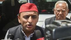 Former Uttar Pradesh chief minister and Samajwadi party president Akhilesh Yadav addresses media personnel in front of Raj Bhawan, after meeting Governor Ram Naik, in Lucknow, on June 15, 2019. PTI Photo Former Uttar Pradesh chief minister and Samajwadi party president Akhilesh Yadav addresses media personnel in front of Raj Bhawan, after meeting Governor Ram Naik, in Lucknow, on June 15, 2019. PTI Photo