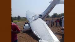 Civilian trainer aircraft crashes; pilot injured Civilian trainer aircraft crashes; pilot injured