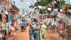 A street with flags and banners of political parties fixed on both sides of the road near a polling station, during voting for the sixth phase of Lok Sabha polls, at Ghatal in West Midnapore district of West Bengal, on May 12, 2019. PTI Photo A street with flags and banners of political parties fixed on both sides of the road near a polling station, during voting for the sixth phase of Lok Sabha polls, at Ghatal in West Midnapore district of West Bengal, on May 12, 2019. PTI Photo