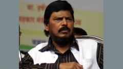 Union minister Ramdas Athawale slapped at public event in Maharashtra Union minister Ramdas Athawale slapped at public event in Maharashtra