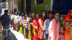 46% polling in UP till 3 pm; SP-BJP clash 46% polling in UP till 3 pm; SP-BJP clash
