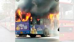 PMPML bus catches fire; committee fails to find solution PMPML bus catches fire; committee fails to find solution