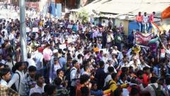 Specially-abled persons lathicharged by police Specially-abled persons lathicharged by police