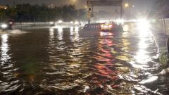 Waterlogging in city due to metro works Waterlogging in city due to metro works