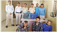 3 held for smuggling two leopard cubs 3 held for smuggling two leopard cubs