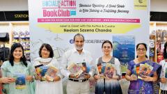 all smiles: During the launch of the first edition of Social For Action Book Club on Sunday at Crossword bookstore in Aundh, a compilation of poems in books were released by Executive Director of MahaMetro Neelam Saxena Chandra. (L to R) Hosts Veena Dixit all smiles: During the launch of the first edition of Social For Action Book Club on Sunday at Crossword bookstore in Aundh, a compilation of poems in books were released by Executive Director of MahaMetro Neelam Saxena Chandra. (L to R) Hosts Veena Dixit