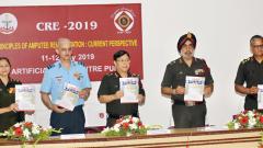 Lieutenant General Bipin Puri (centre) and other dignitaries releasing Artificial Limb Centre’s magazine ‘Stride’, in Pune Lieutenant General Bipin Puri (centre) and other dignitaries releasing Artificial Limb Centre’s magazine ‘Stride’, in Pune