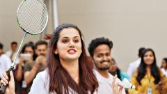 Tapasee breaks ice with fans to seek support for Pune 7 Aces Tapasee breaks ice with fans to seek support for Pune 7 Aces
