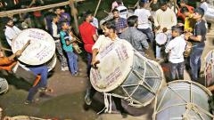 With the arrival of Ganesh festival next month, the Dhol-Tasha troupes have started practising to give Ganpati a grand welcome. Anand Chaini With the arrival of Ganesh festival next month, the Dhol-Tasha troupes have started practising to give Ganpati a grand welcome. Anand Chaini