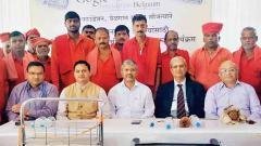 better facilities: Pune DRM Milind Deouskar, Senior Divisional Commercial Manager Krishnath Patil and Gogate Foundation Chairman Arvind Gogate during the programme. better facilities: Pune DRM Milind Deouskar, Senior Divisional Commercial Manager Krishnath Patil and Gogate Foundation Chairman Arvind Gogate during the programme.