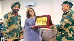 Yami Gautam felicitated by BSF Yami Gautam felicitated by BSF